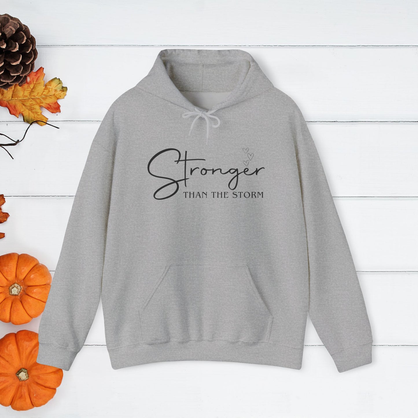 Strength Affirmation Hoodie, Motivational Sweatshirt, Facing The Storms, Empowering Unisex Pullover, Inspirational Jumper