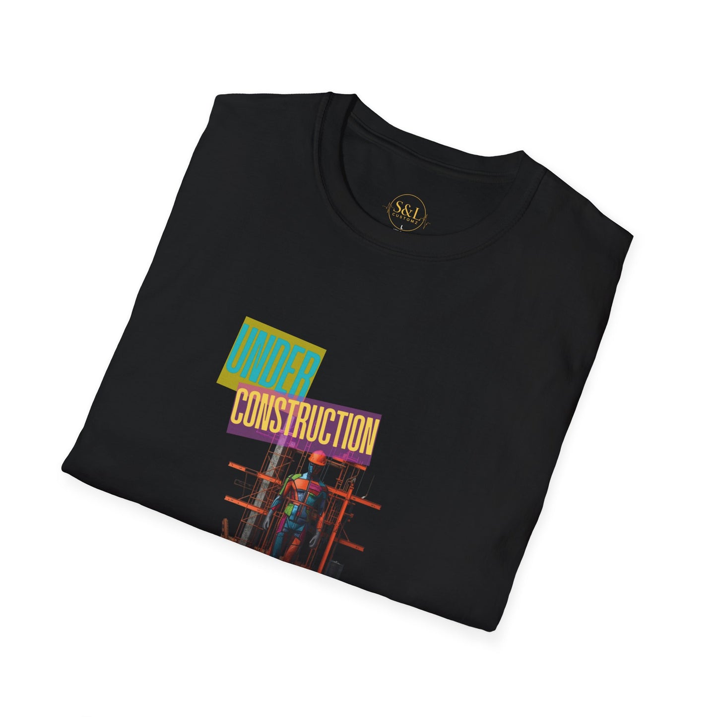 Under Construction Graphic Tee, Unisex Softstyle T-Shirt, Casual Wear, Gift for Construction Workers, Trendy Streetwear, Fun Birthday Gift