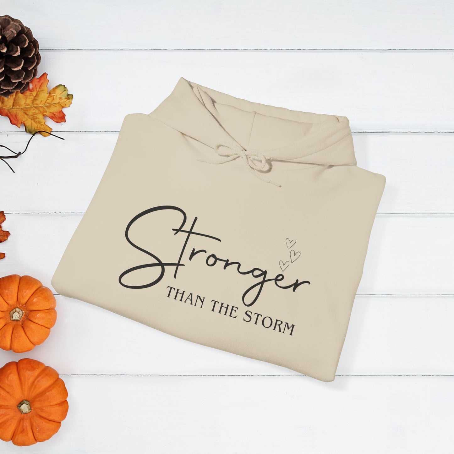 Strength Affirmation Hoodie, Motivational Sweatshirt, Facing The Storms, Empowering Unisex Pullover, Inspirational Jumper