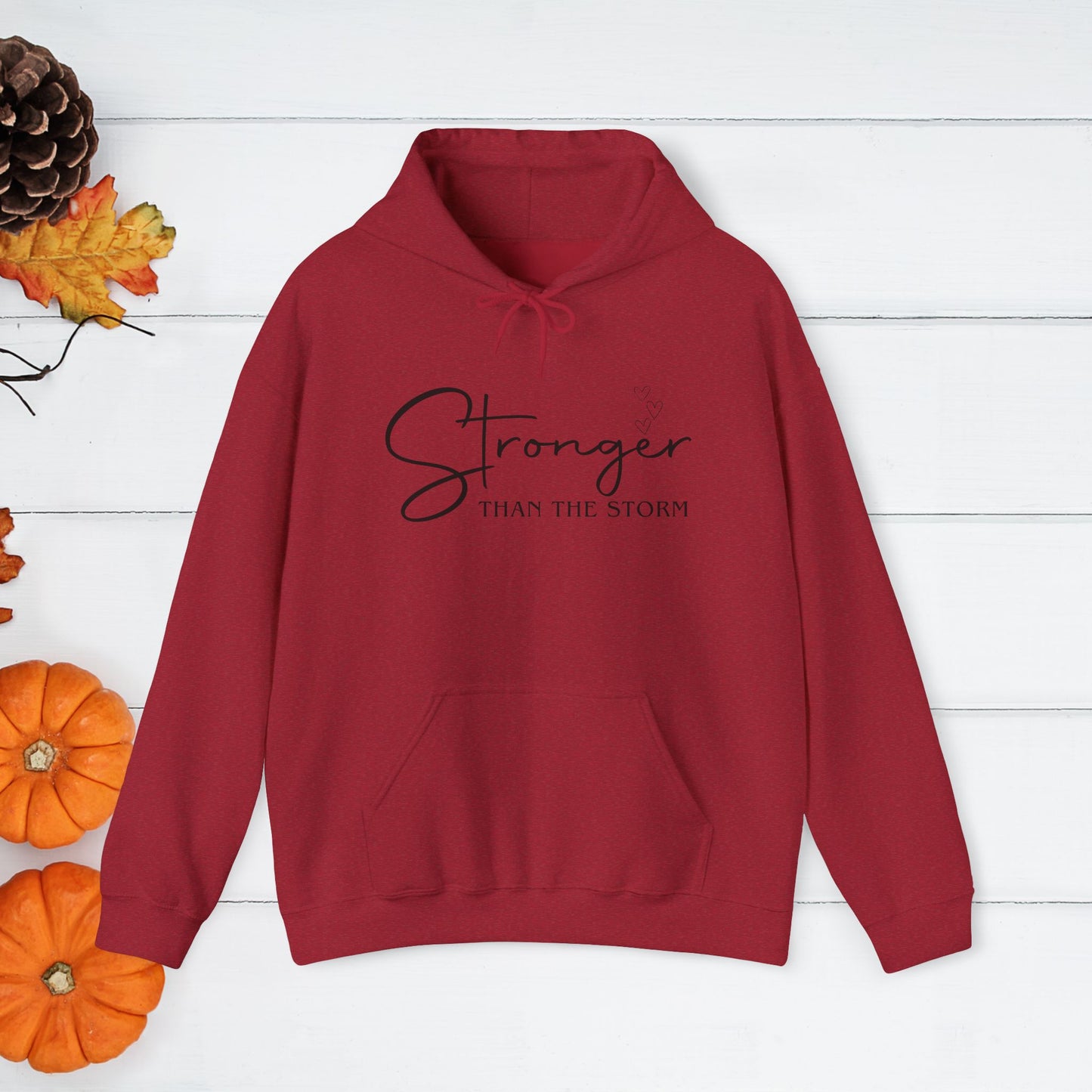 Strength Affirmation Hoodie, Motivational Sweatshirt, Facing The Storms, Empowering Unisex Pullover, Inspirational Jumper
