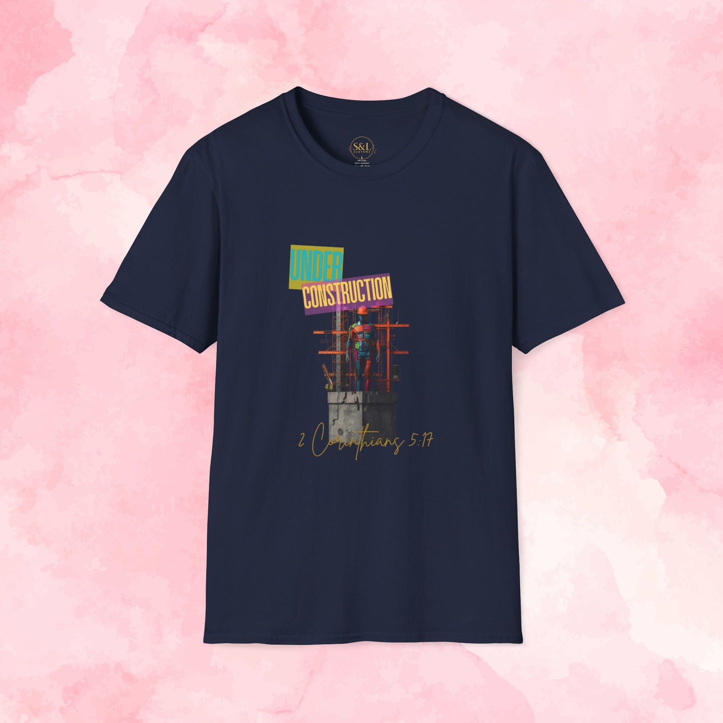 Under Construction Graphic Tee, Unisex Softstyle T-Shirt, Casual Wear, Gift for Construction Workers, Trendy Streetwear, Fun Birthday Gift