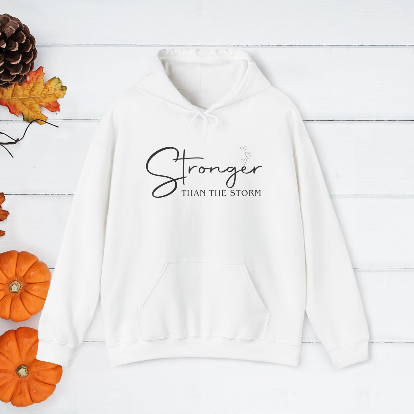 Strength Affirmation Hoodie, Motivational Sweatshirt, Facing The Storms, Empowering Unisex Pullover, Inspirational Jumper